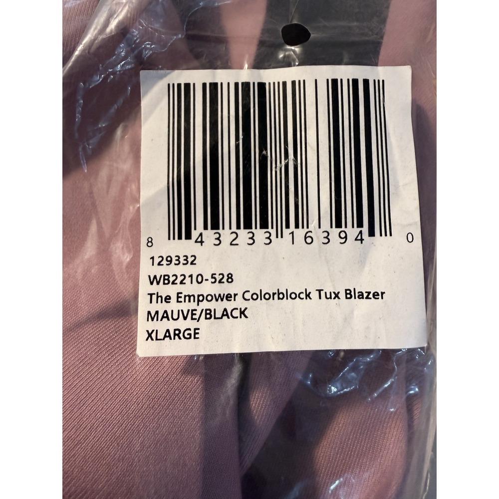 Wildfang Empower Colorblock Tux Blazer Mauve Black Women's XL - Picture 12 of 13